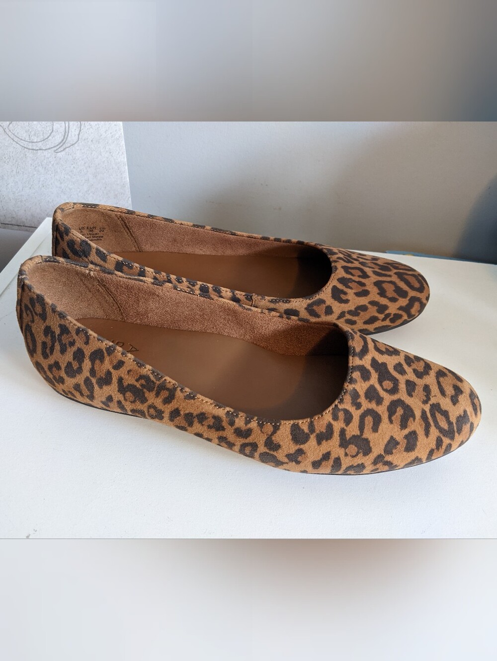 Naturalizer Leather Leopard Print Maxwell Ballet Flats Size 7.5